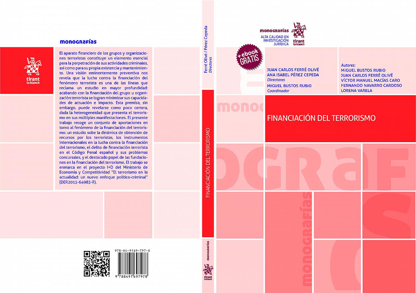 The cover of the book Financiación del terrorismo